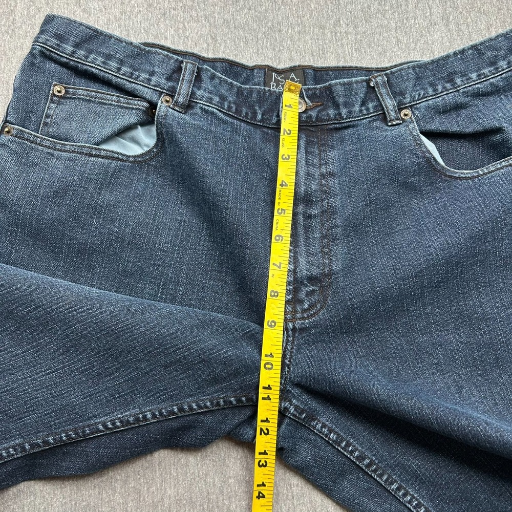 Jos A Bank Traveler Denim Jeans Tailored Fit Mens 38x29 Blue Pants *STAINS* - Picture 11 of 16